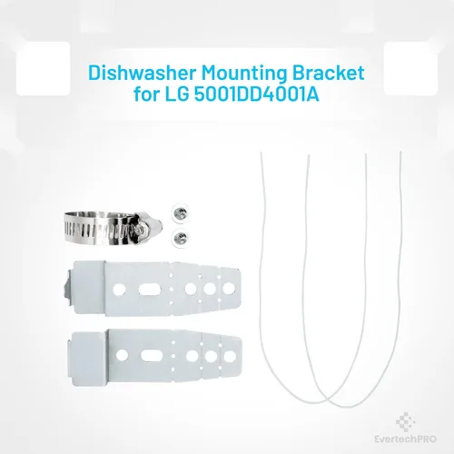 Vista 3 de EvertechPRO 5001DD4001A Kit de soportes de montaje para lavavajillas para LG