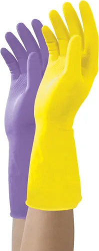Vista 9 de Mr. Clean Duet - Guantes de limpieza de látex reutilizables con agarre antideslizante, 2 pares, pequeños