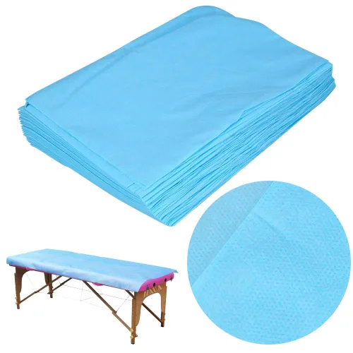 Vista 6 de 10 unids no tejido impermeable masaje belleza cubierta, cubierta de hoja de belleza, 70.9x31.5 in para salón SPA, mesa de masaje, hoteles