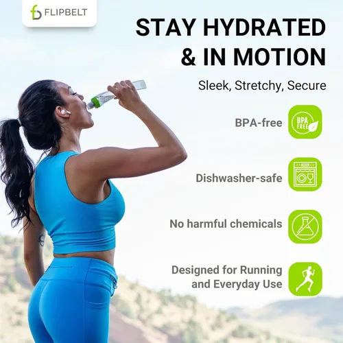 Vista 4 de FlipBelt Botella de agua portátil ligera para correr