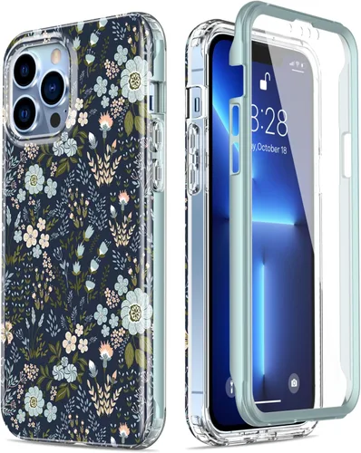 Vista 48 de Esdot Funda protectora para iPhone 13 Mini con protector de pantalla integrado, protección de grado militar con diseños de moda para mujeres