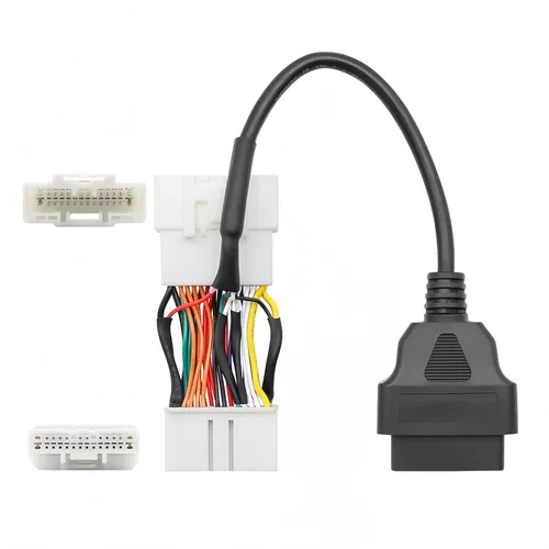 Vista 3 de Cable de diagnóstico OBD2 de 11.8 in para Tesla Modelo Y y Modelo 3 (2019 y después), compatible con escáner OBD2, lector de código OBDII, OBDLink