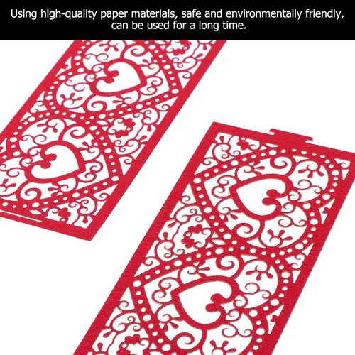 Vista 4 de Uonlytech 50 unidades de portavelas de papel rojo, envolturas votivas para velas votivas, pantallas huecas para batería LED, velas de candelita