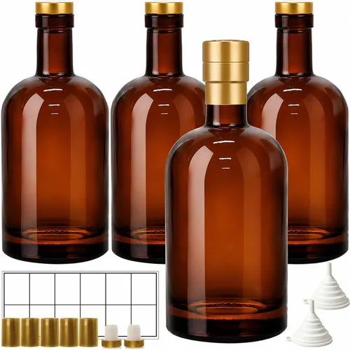 Vista 15 de TBWIND Paquete de 12 botellas de vidrio ámbar de 12 onzas / 12.7 fl oz con 12oz/ 12.7 fl oz