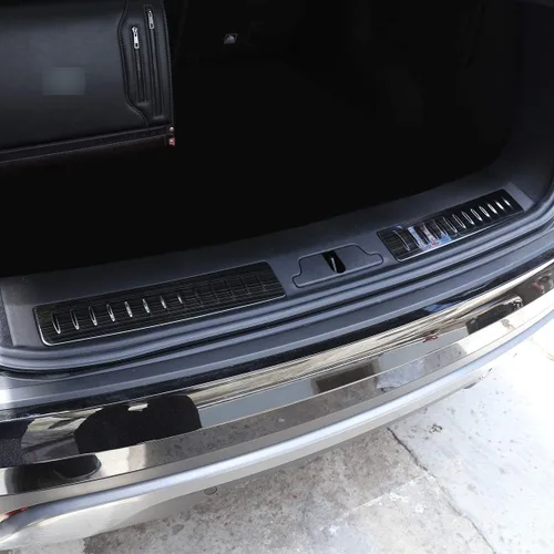 Vista 3 de Protector de parachoques trasero cepillado negro de acero inoxidable 304 para Land Rover Range Rover Velar 2017 2018 2019 Accesorios de coche