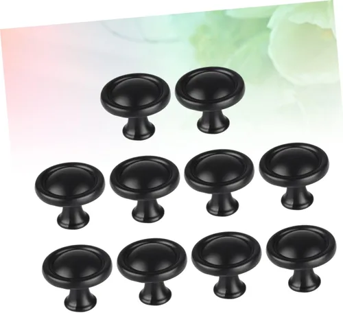 Vista 8 de OSALADI 20pcs aleación de aluminio manijas de gabinete redondo puerta tira hardware negro para gabinetes