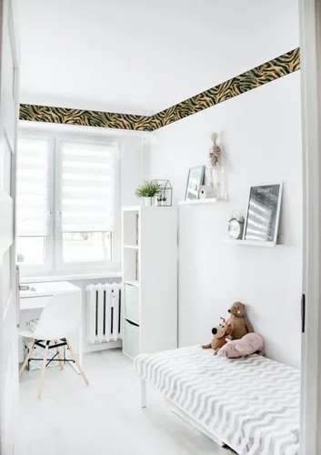 Vista 3 de CONCORD WALLCOVERINGS ™ Papel Pintado Frontera Patrón Animal Estampado De Cebra Para La Habitación De Los Niños Dormitorio Powder Room, Beige