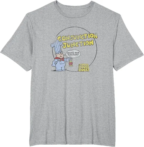 Vista 46 de Schoolhouse Rock Conjunction Junction Conductor Retro TV Camiseta Asfalto