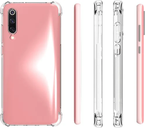 Vista 2 de USTIYA Para Xiaomi Mi A3 Lite Caso/Xiaomi CC9 Funda Transparente TPU Cuatro Esquinas Cubierta Transparente Suave