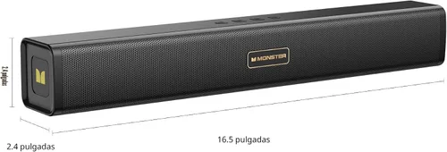 Vista 9 de Monster Altavoces de computadora S220 para PC de escritorio, altavoces de PC de 2.0 canales con diafragma de graves dual, Bluetooth 6.0 y barra