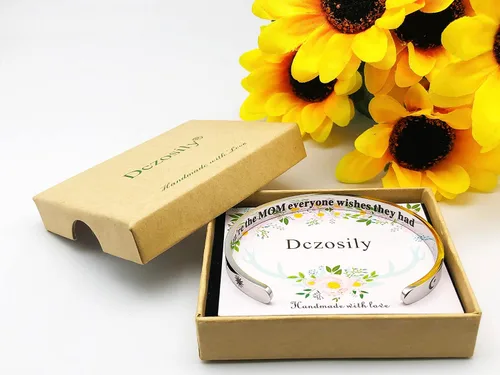 Vista 340 de Pulseras inspiradoras para mujer, joyería de acero inoxidable, con refranes, pulsera motivacional con mensaje oculto, pulseras grabadas para mejor