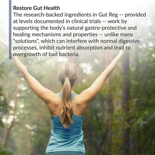 Vista 4 de BioTrust Gut Reg apoya un forro intestinal saludable, ayuda a restaurar la salud intestinal y ayuda a aliviar las molestias gastrointestinales