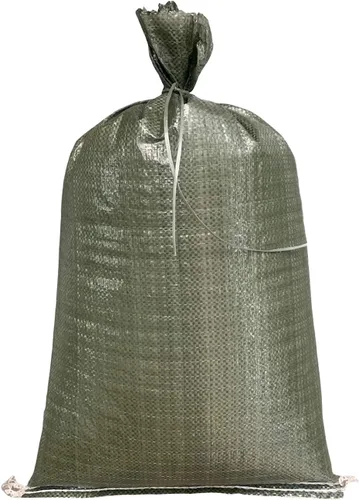 Vista 6 de AK TRADING CO. Sacos de arena de polietileno de 14 x 26 pulgadas con protección UV y lazos integrados, barrera de agua de inundación, bolsas de Verde