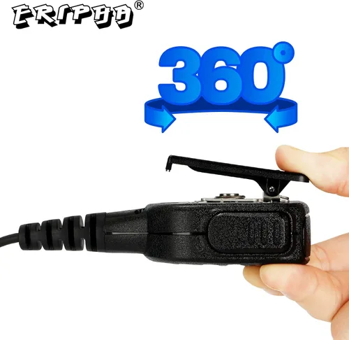 Vista 5 de Altavoz de micrófono de hombro compatible con Motorola XPR 3000 3000e 3300 3300e 3500e 3500e impermeable IP56 Micrófono de altavoz de radio