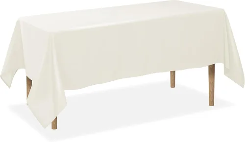 Vista 10 de Lann's Linens - Mantel rectangular de tela de poliéster de primera calidad para bodas, banquetes y restaurantes Rojo