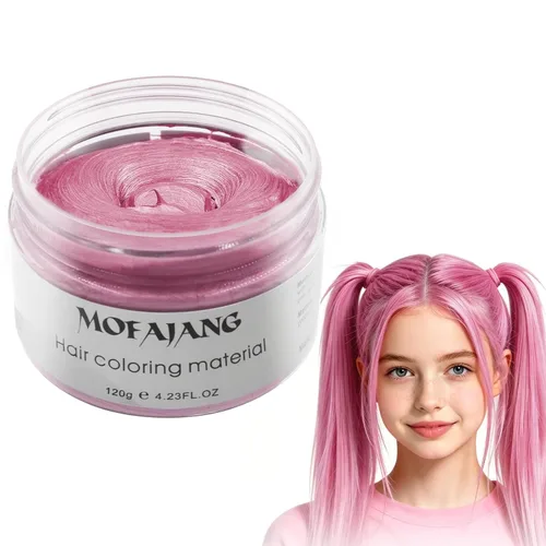 Vista 12 de Pomadas de cera de color blanco para el cabello, 4.23 onzas, material de cera natural para colorear el cabello, desechable, arcillas cenizas