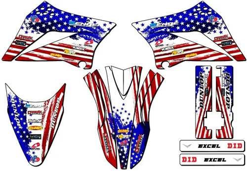 Vista 5 de Kit de base gráfica KLX 110 Merica Grey Senge 2010-2025 compatible con Kawasaki