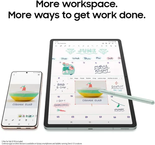 Vista 11 de [Renovado] SAMSUNG Galaxy Tab S7 FE - Tableta Android WiFi de 12.4 pulgadas, 64 GB, pantalla grande, S Pen incluido, conectividad multidispositivo