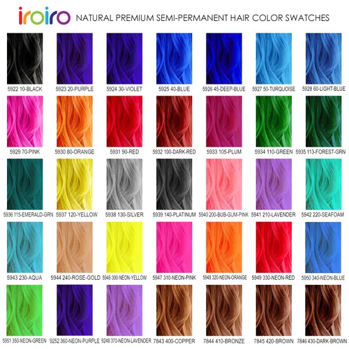 Vista 5 de IROIRO Color de cabello semipermanente natural prémium 330 rojo neón (4 onzas)