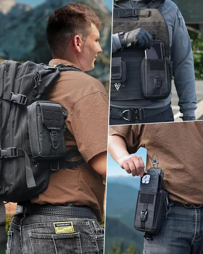Vista 5 de RXW MOLLE Accessories - Funda táctica para teléfono, funda de herramientas EDC para chaleco y cinturón de servicio