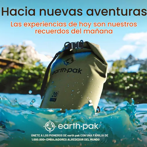Vista 9 de Earth Pak Bolsa Seca Impermeable - Mochila Impermeable de Cierre Enrollable Superior Mantiene el Equipo Seco para Kayak con Funda Impermeable