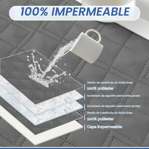 Vista 3 de Arfntevss Fundas de sofá seccional reclinable 100% impermeable, funda de sofá en forma de L para sofá seccional reclinable en forma de L, funda