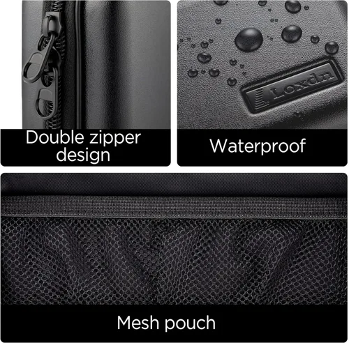 Vista 5 de Estuche rígido de EVA para Meridian/MANSPOT Shaver Groin & Body Hair Trimmer – Bolsa organizadora de aseo para hombres para maquinilla de afeitar