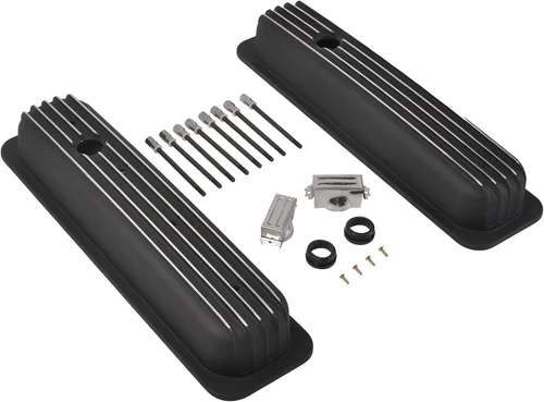 Vista 18 de Cubierta de válvula de motores de aluminio fundido con soportes de bobina compatible con GM LS LS1 LS2 LS3 LS6 5.3 6.0 - Negro