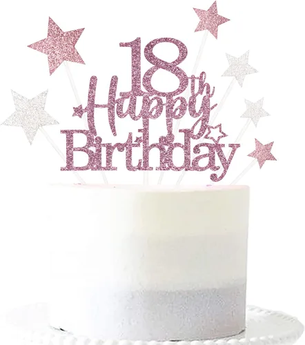 Vista 60 de Decoración brillante para tarta de primer cumpleaños feliz con estrella, adornos personalizados para tarta de 1 cumpleaños, decoraciones de fiesta