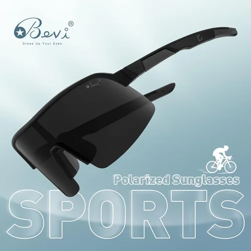 Vista 4 de Bevi - Lentes de sol deportivos polarizados con montura TR90 para hombres y mujeres, conducción al aire libre, ciclismo
