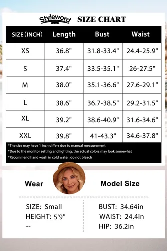 Vista 6 de Styleword - Vestido informal de verano para mujer con vuelo, de estampado floral o liso, con cuello en V, tirantes delgados y con bolsillos