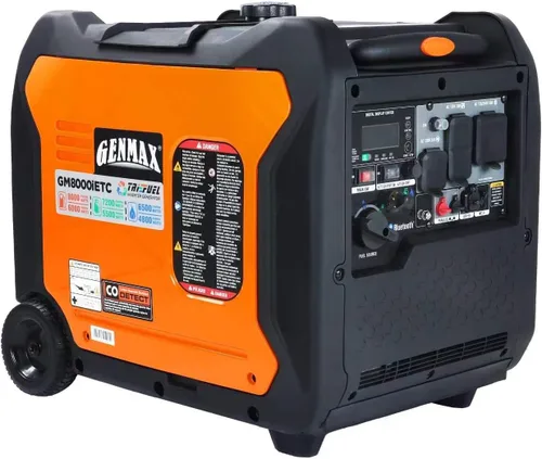 Vista 14 de GENMAX Generador inversor silencioso de 6250 W de tres combustibles (modelo 2026) cuenta con arranque y parada automática de 2 cables, control