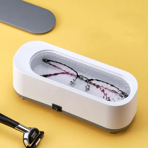 Vista 5 de Limpiador ultrasónico de joyas, 8.5 fl oz, portátil, 45000Hz/s, máquina profesional de limpieza ultrasónica para gafas, anillos, aretes, collares