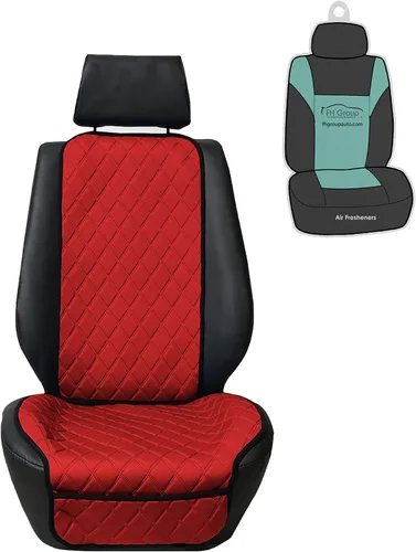 Vista 10 de FH Group Protector de asiento delantero de automóvil, resistente al agua, compatible con bolsa de aire, diseño de diamante de lujo Neo Supreme Beige