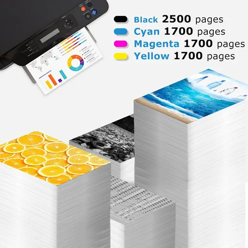Vista 3 de 950XL 951XL Paquete de 4 cartuchos de tinta de repuesto para HP Ink 950 951 XL HP950 HP951 XL para OfficeJet 8600 8610 8615 8620 8625 8630 8640 8660