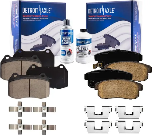 Vista 29 de Detroit Axle - Pinza de disco del lado del acompañante + pastillas de freno de cerámica de repuesto para Lexus HS250H Toyota RAV4 Prius V Scion xB