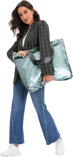 Vista 2 de Sequin Bling Tote Bag for WomenLarge Bling Beach Tote Bags