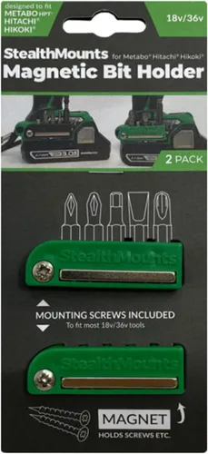 Vista 3 de StealthMounts Metabo HPT Soporte magnético para brocas Organizador de brocas Soporte perfecto para brocas e impactos Metabo HPT (paquete de 2)