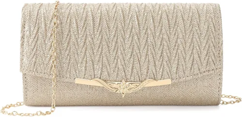 Vista 8 de Bolso de noche para mujer, bolso de mano con purpurina para boda, bolso cruzado para fiesta de graduación, cóctel
