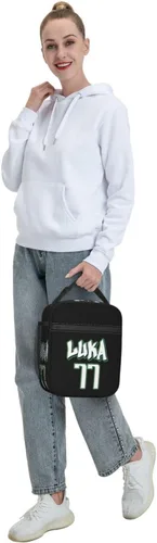 Vista 7 de Luka #77 Doncic - Bolsa de almuerzo aislada, impermeable, reutilizable, bolsas de hielo para adultos