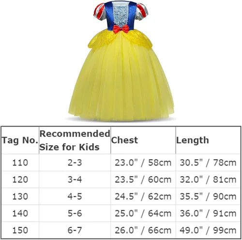 Vista 5 de Disfraz de princesa para niñas, vestido largo de noche de cumpleaños