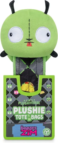 Vista 4 de TeeTurtle Invader Zim Gir Muñeco de Peluche - Linda Bolsa de Hombro Plegable de Novedad