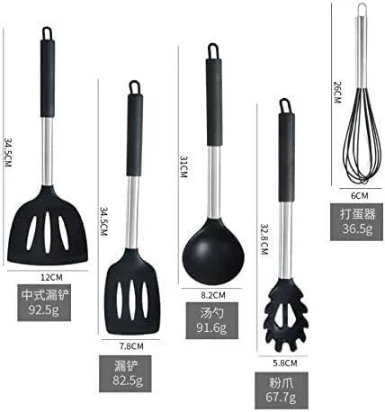 Vista 2 de Juego de utensilios de cocina, juego de utensilios de cocina, 14 piezas, resistente al calor, juego de utensilios de cocina de nailon antiadherente