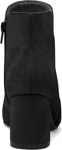 Vista 4 de mysoft Botines de tobillo para mujer con tacón bajo grueso de bloque, cómodos, punta puntiaguda, corte lateral en V, elegantes botines de oficina
