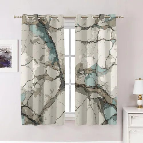 Vista 64 de Cortinas opacas de poliéster multicapa para ventanas de padre e hijo, 2 unidades, 26 x 24 pulgadas