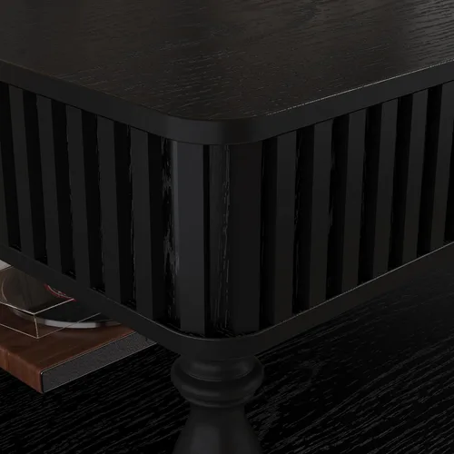Vista 6 de Mesa de café cuadrada negra con tapa elevable, mesa de café con sistema de elevación inteligente con almacenamiento para sala de estar, mesas