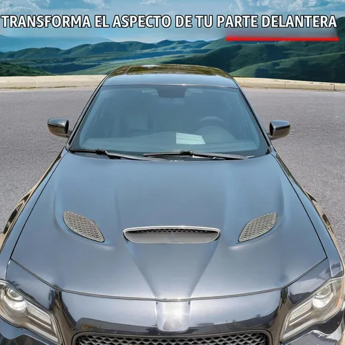 Vista 6 de Compatible con Chrysler 300 todos los modelos 2011-2023 Panel de capó SRT Negro