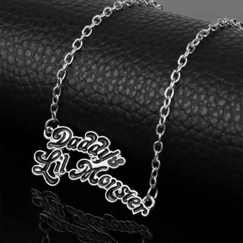 Vista 2 de Collar de joyería de Harley Quinn escuadrón suicida regalos vintage para adolescentes niños niñas hombres y mujeres