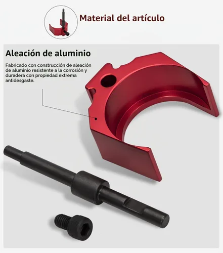 Vista 4 de 9U-7227 Medidor de ajuste de altura de inyector herramienta de aleación de aluminio para CAT Caterpillar 3406E, C-15 y C-16 (Rojo)