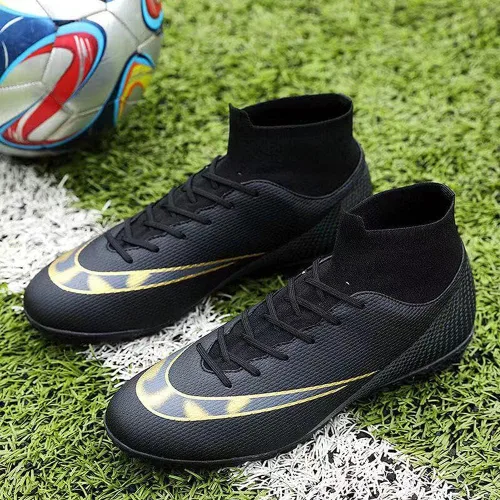 Vista 4 de Zapatos de fútbol para hombre y niño, zapatos de fútbol atléticos para correr, caminar, zapatos atléticos con tacos para mujereshombres